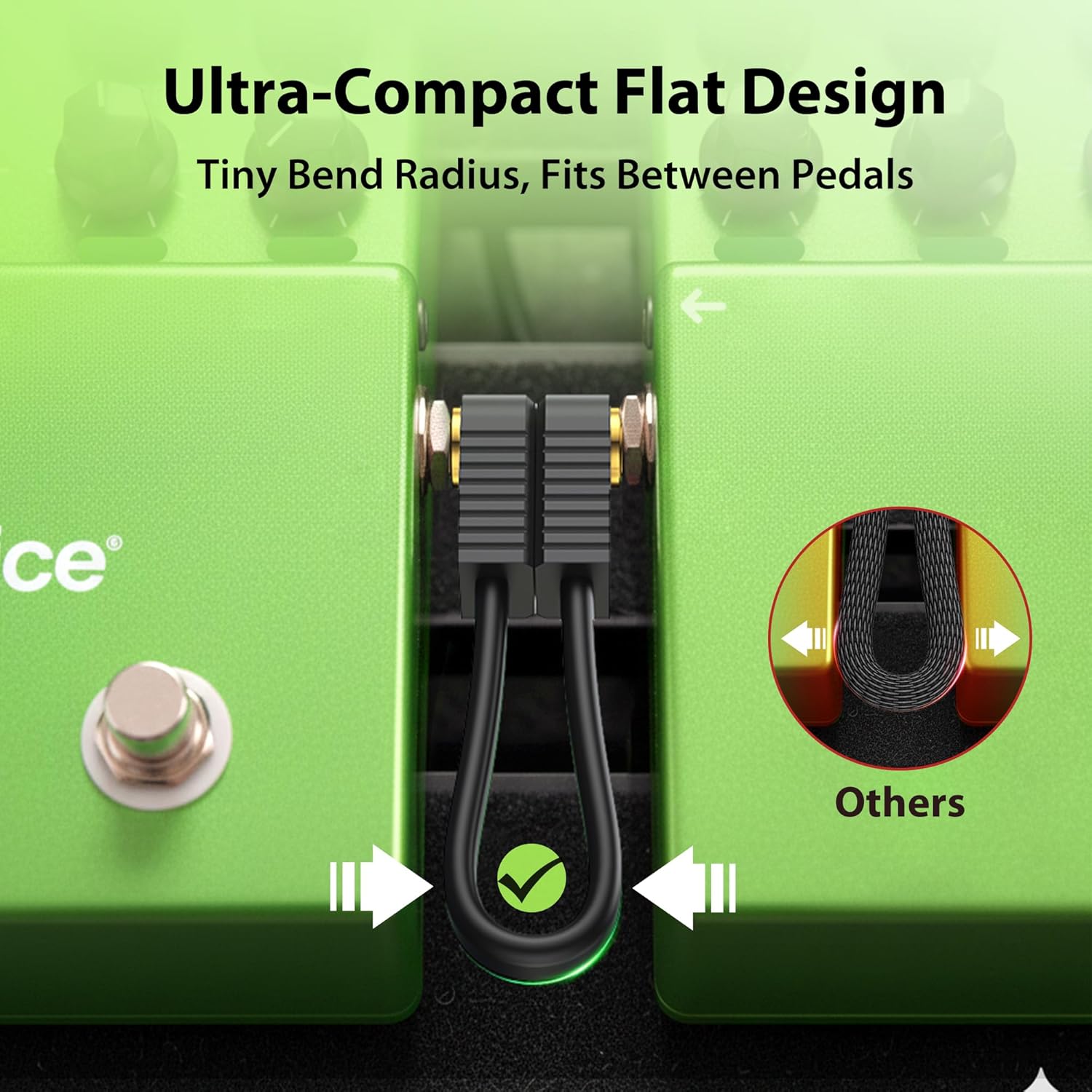 Guitar Patch Cables 6 Inch 4 Pack with Guitar Cable 100 ft