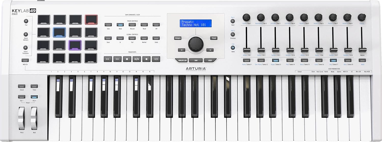Arturia KeyLab 49 MkII - 49 Key Semi Weighted USB MIDI Keyboard Controller