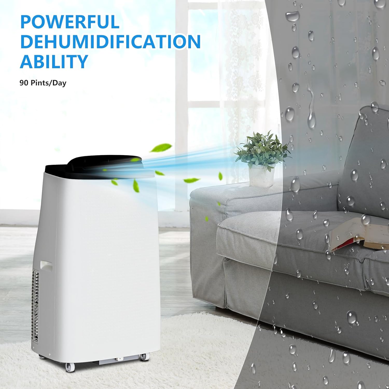 14,000 BTU Portable Air Conditioner for Large Rooms up to 700 Sq.Ft | 3-in-1 Quiet Cooling with Remote Control, Auto Swing & Smart Modes, 24H Timer, Easy Installation Kit