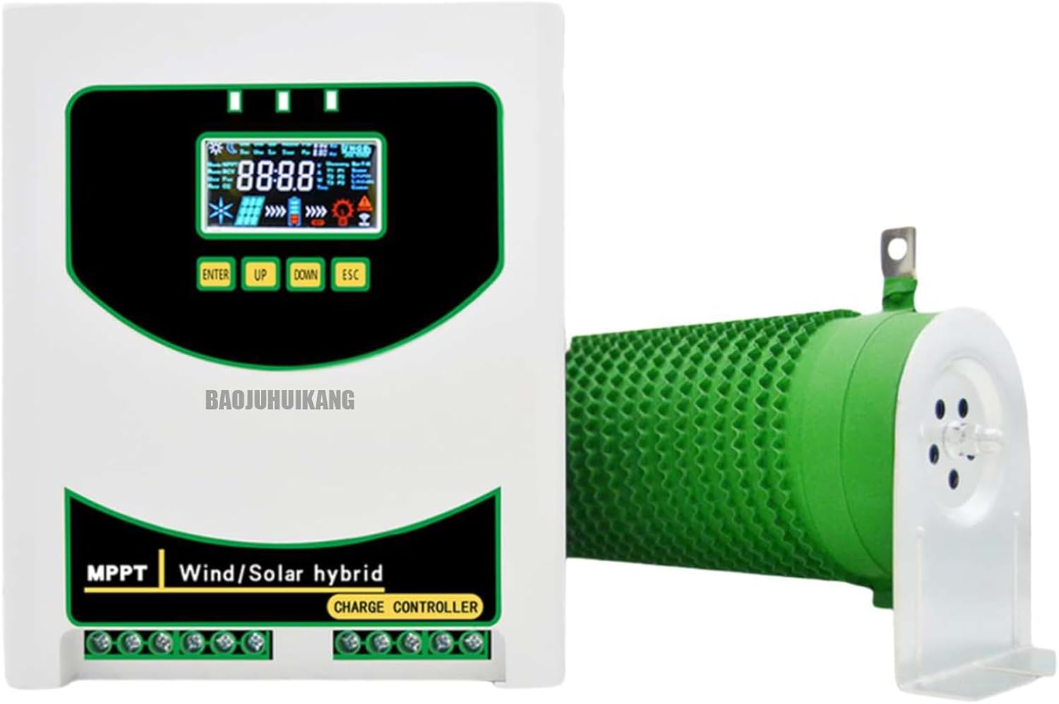 12V, Home MPPT Charge Controller 8000W Solar & Wind Hybrid System 12V 24V 48V Auto Regulator for Home Use Wind Turbine