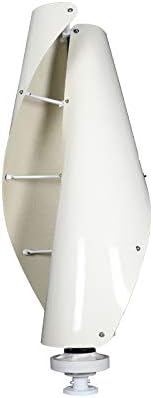 Wind Power Turbine Generator Vertical Wind Turbine Generator 3kw 4kw 6kw Vertical Axis Permanent Maglev Wind Turbine 12v 24v 48v with MPPT Control (Color : White, Size : Wind Turbine ONLY_24V)