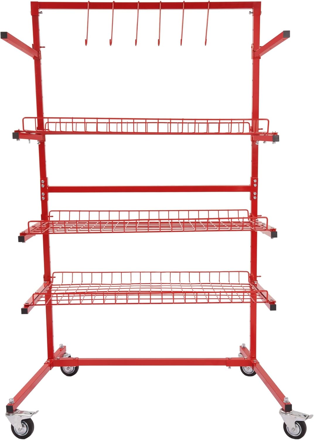 Auto Parts Storage Rack 3 Shelf Storage Rack Parts Management Carts Shelves for Tools Storage