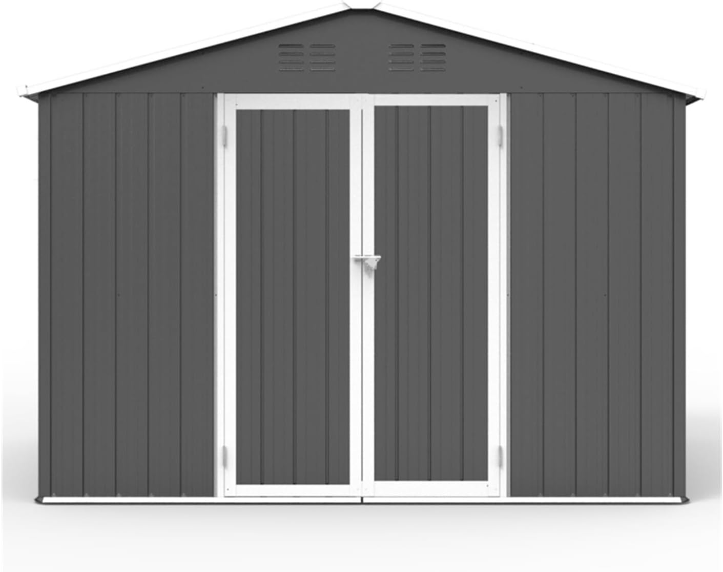 Garden Sheds Grey Metal Garden Sheds 6ftx8ft Outdoor Storage Sheds Easy to Assemble for Outdoor Backyard Gardens Outdoor Storage Sheds