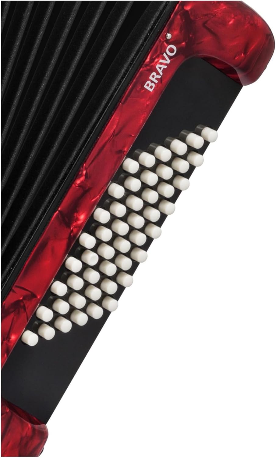 Hohner Bravo II 48 Chromatic Piano Key Accordion (Red)