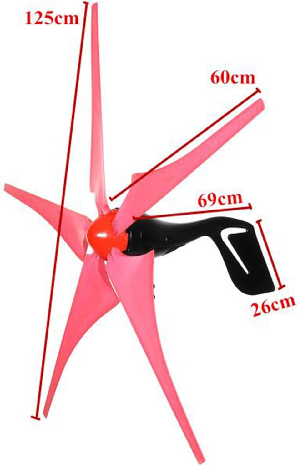 Wind Turbine Generator Kit, 3000W Wind Power Generator 5 Blades with Controller Vertical Horizontal Wind Turbine Generator Suitable for Courtyards and Outdoors