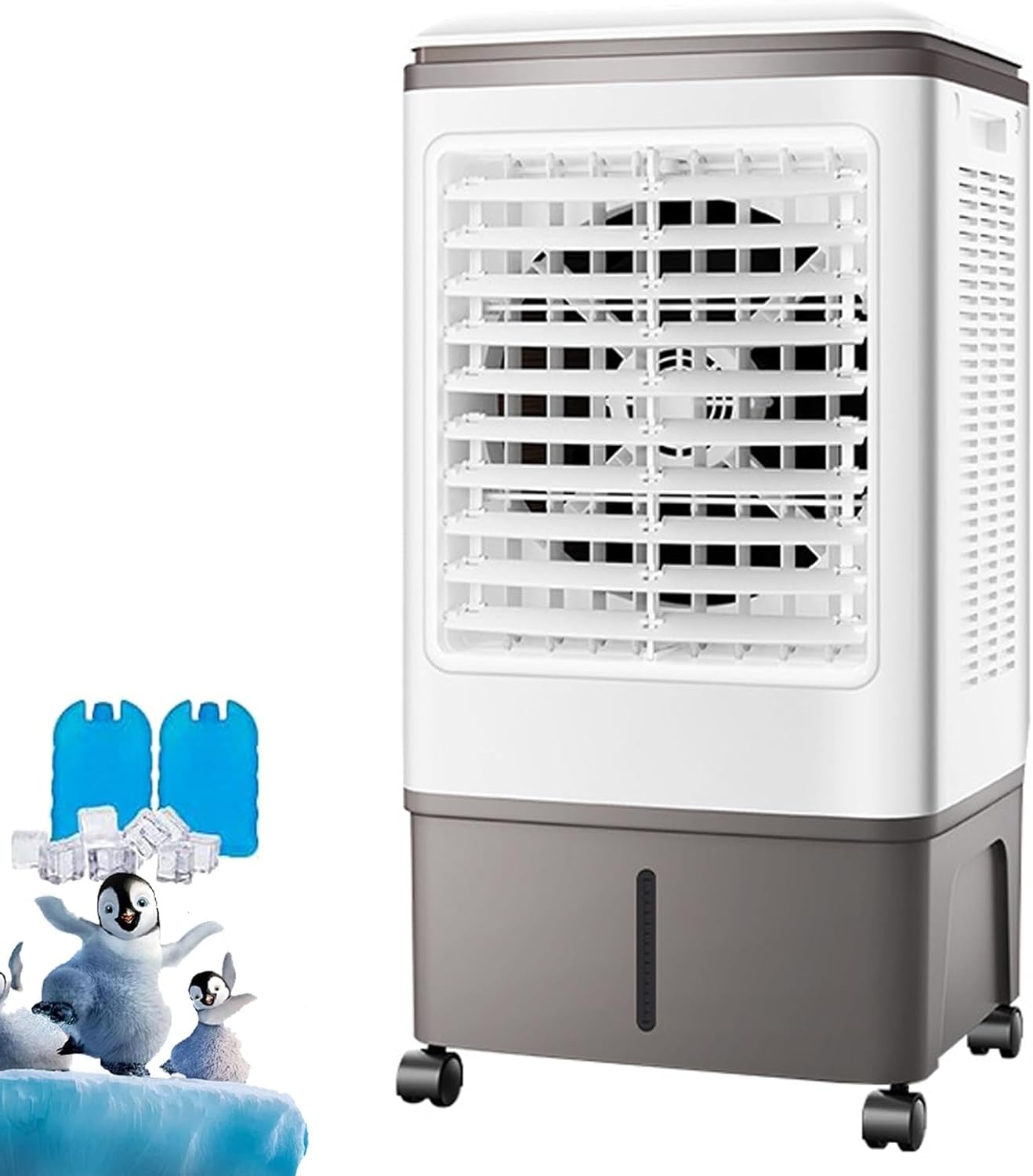 Portable Air Conditioner, Oscillating Tower Fan with Remote, Evaporative Air Cooler with 3 Wind Speeds, Cooling Fan Air Conditioner for Room Office(B)