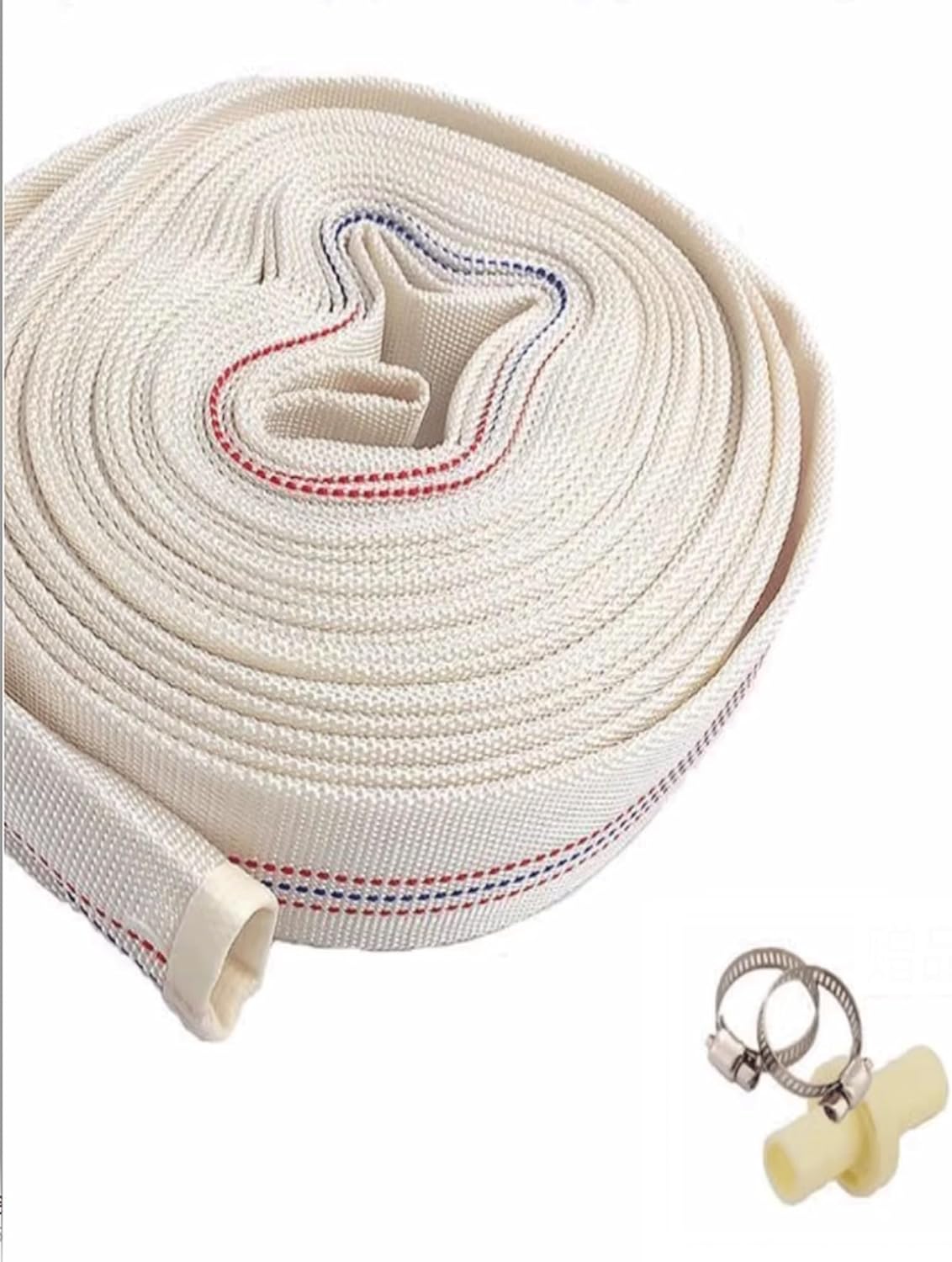 Flat Heavy Duty Backwash，Discharge Hose,Drain Pipe for Water Transfer for Patio Garden Lawn Swimming Pool（10-50meter）(2.5in,50meter)