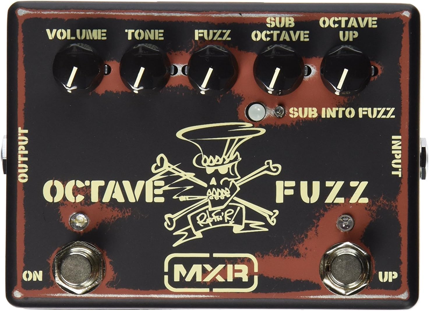 MXR SF01 Slash Octave Fuzz Effects Pedal Bundle with 4 MXR Right Angle Patch Cables