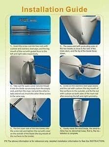 Vertical Spiral Wind Power Turbine Generator 8000W Vertical Axis Wind Turbine Generator with Charge Controller, 2 Blades & Maglev Generator