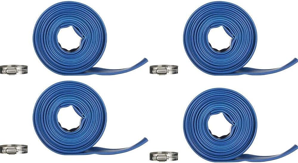25-Foot Backwash Hose for Pool with Hose Clamp, 1-1/2