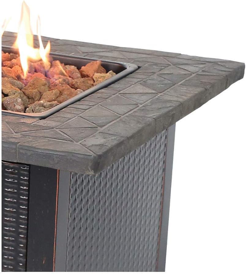 Endless Summer 30-in W 50000-BTU Brown Tabletop Steel Propane Gas Fire Table