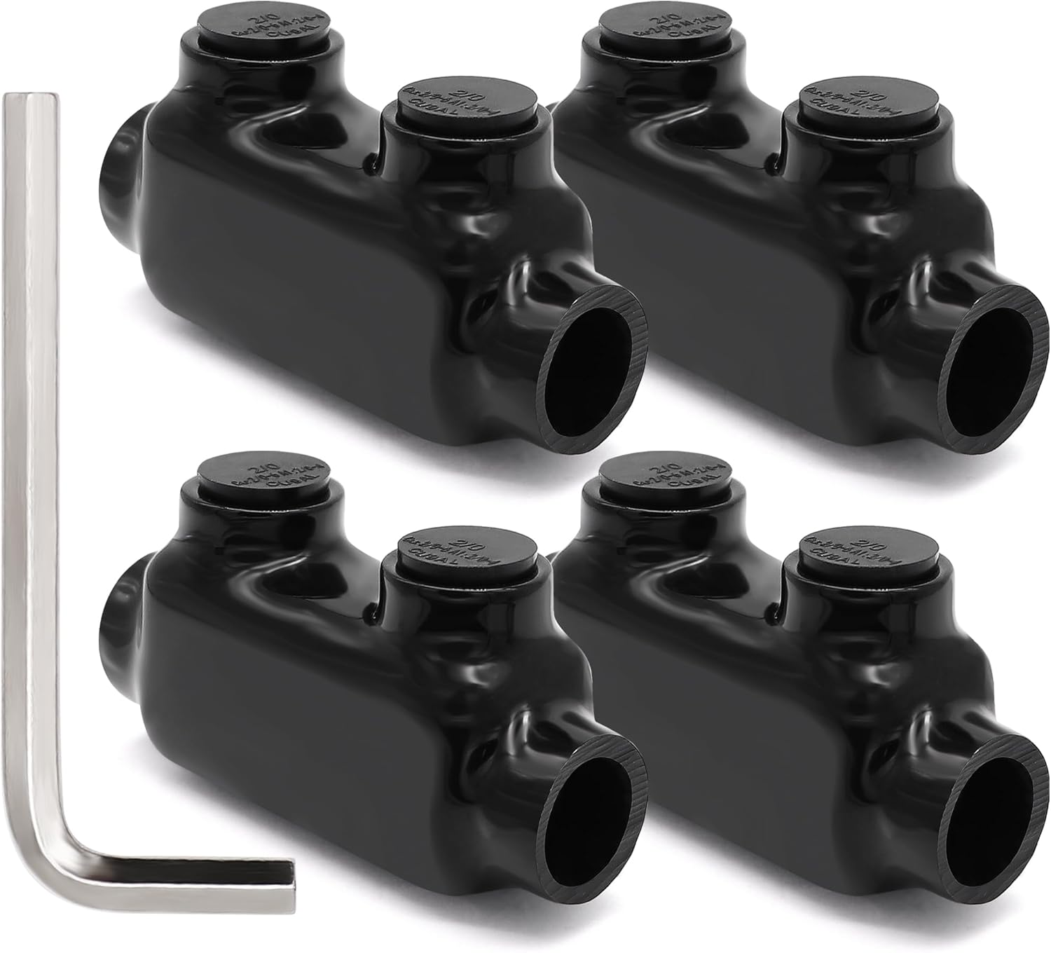 1/0 Gauge Wire (40ft) Copper Clad Aluminum CAA Car Amplifier Power & Ground Cable and Insulated Inline Splice Connector 2/0-6 Gauge Wire Connectors