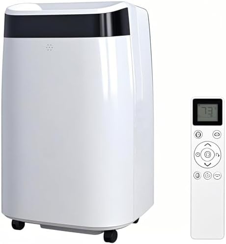 Portable Air Conditioners, 10000 BTU AC Unit with Remote Control, Energy Efficient Quiet Operation for Bedroom, Office, Dorm Rooms Up to 450 Sq. Ft, 24H Timer, Black Top