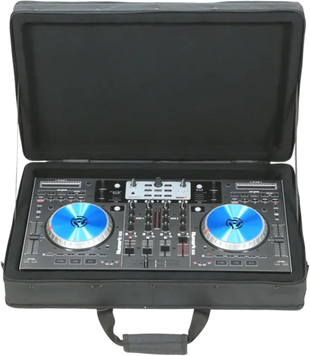 SKB 24”x14” Controller Soft Case - Padded Bag w/ Rigid Foam Frame, Shoulder Strap and Double Zippers for DJ Controllers & Small MIDI Keyboards, Black