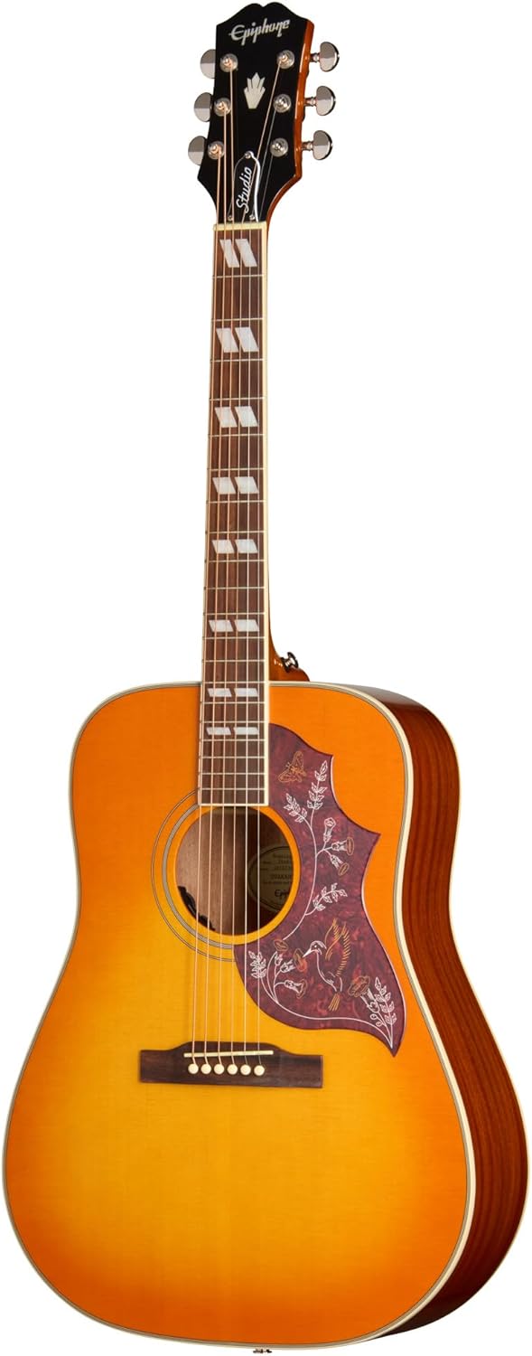 Epiphone Hummingbird Studio Acoustic Electric, Heritage Cherry Sunburst with Bag