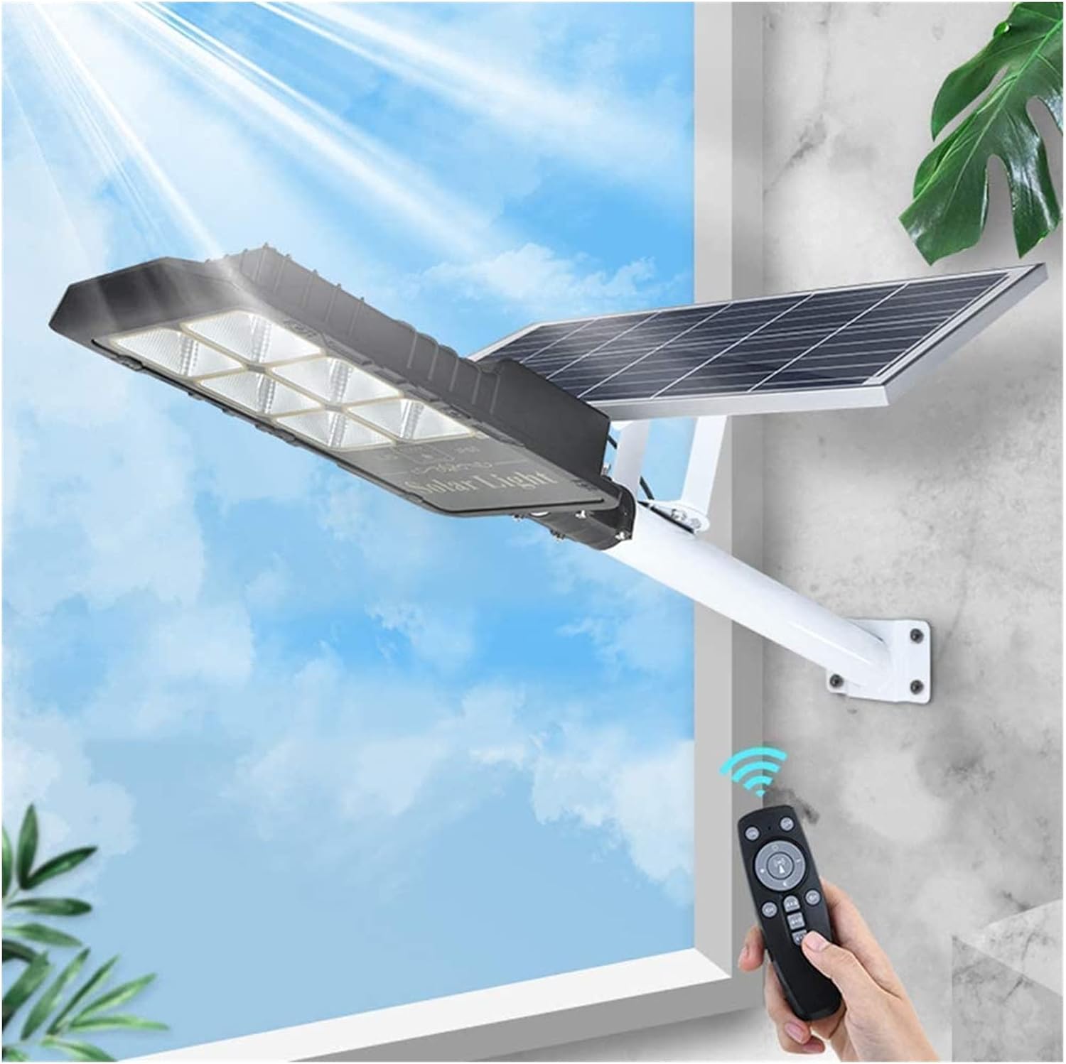 Courtyard Light Solar Lights Outdoor Garden Led Solar Street Flood Lights 50W - 300W Outdoor Lamp with Remote and Motion Sensor - Ip66 Waterproof Solar Power Light for Ya,