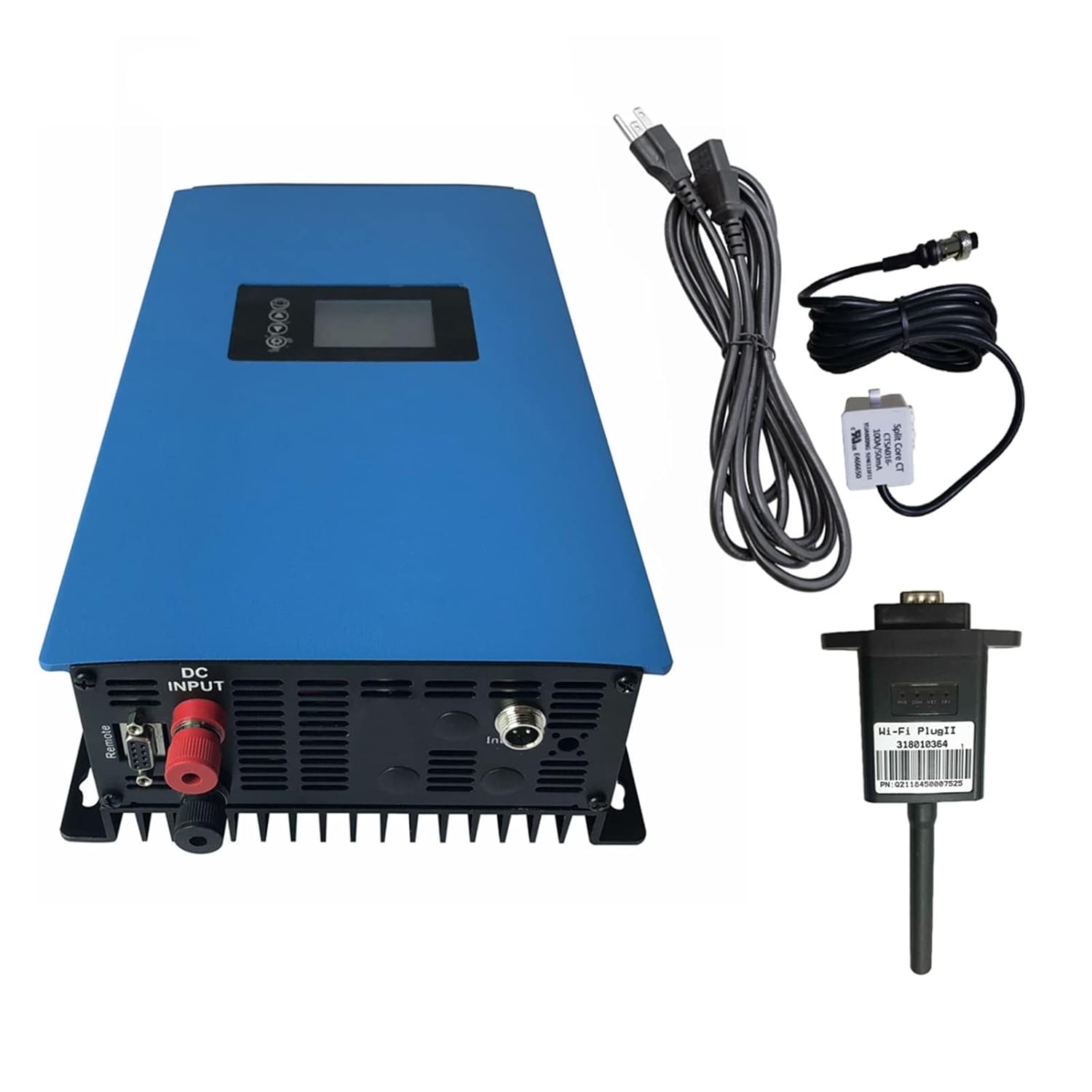 Solar Controller, 1000W LCD Solar Grid Tie Inverter,MPPT Pure Sine Wave On Grid Inverter DC22-65V Or 45-90V to 110/230 AC Low Battery Cut Off(with WiFi Limiter,45-90V_95-265V)