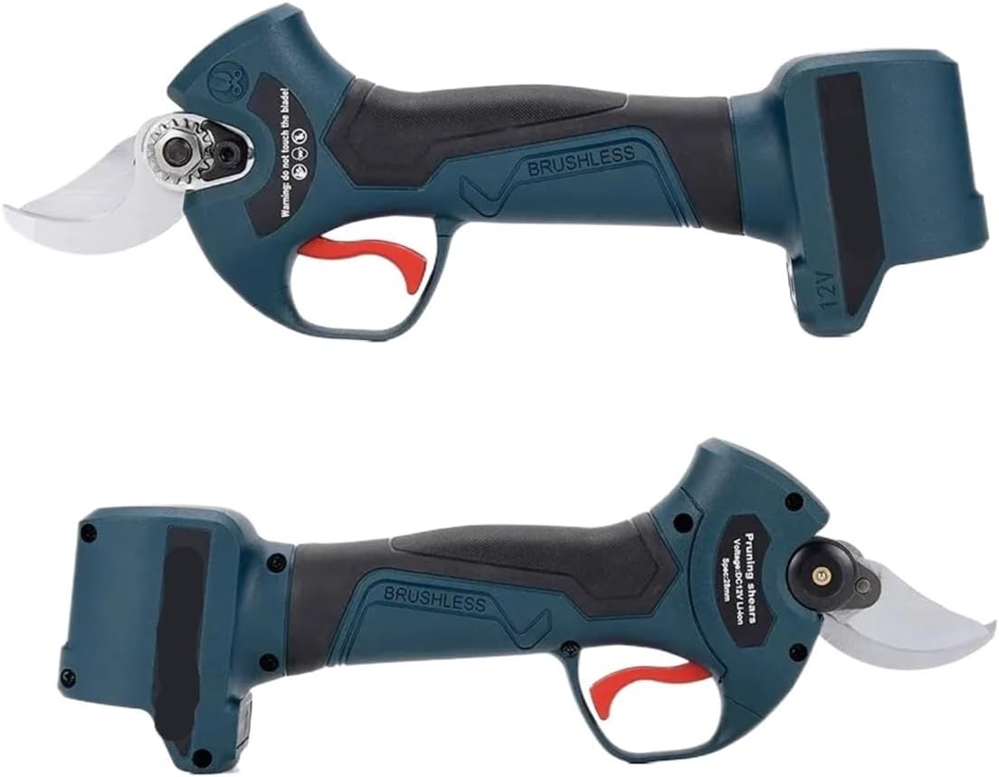 Gardens Brushless Electric Cordless Pruner Fruit Tree Orchard Shrub Branch Efficient Pruning Shears for 12V Battery(1PC 2.0Ah Battery)