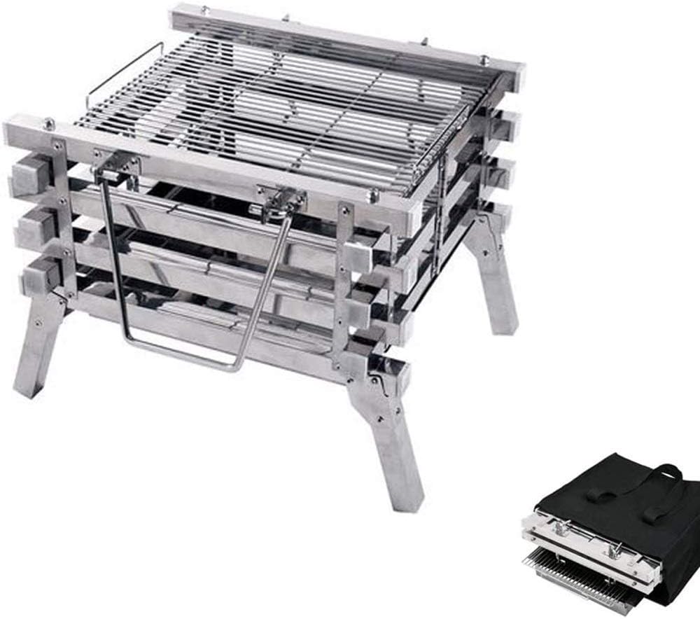 Portable Fire Pit Outdoor Foldable Bonfire Stove 16'' Steel BBQ Grill for Camping Picnic Bonfire Patio d Garden,Outdoor Fire Pits