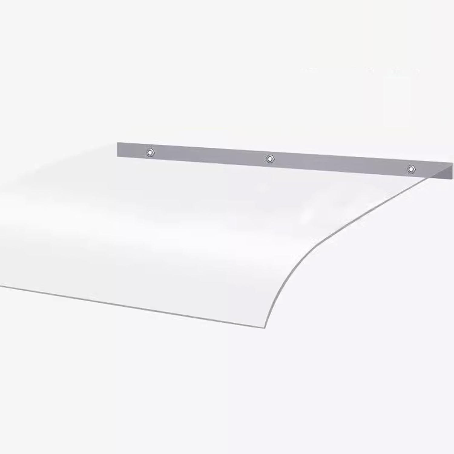 Curved Polycarbonate Canopy for Villa Balcony Patio Porch Weather Resistant Shelter with Arched Sun Cover and Entry Awning 50x480cm