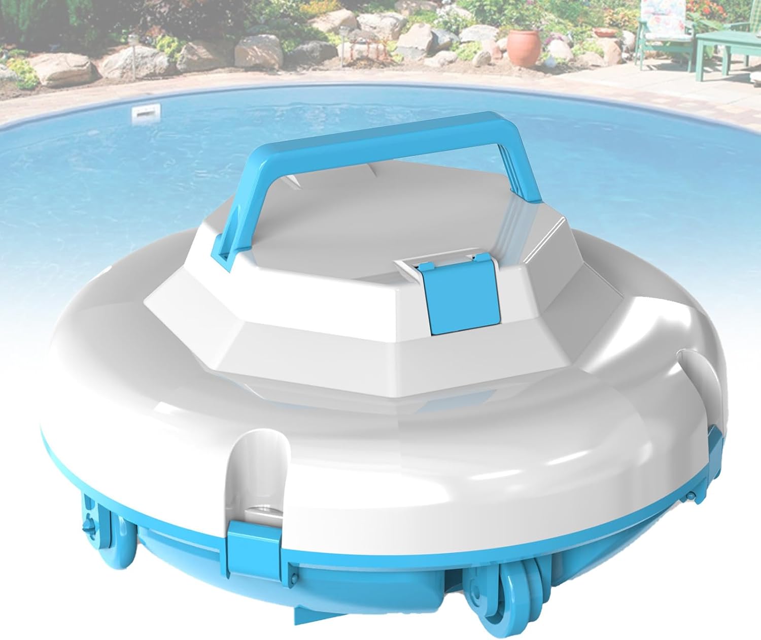 Dual Motor Pool Vacuum Robot, Cordless Pool Cleaner, with 5200mAh Battery Automatic Self-Parking