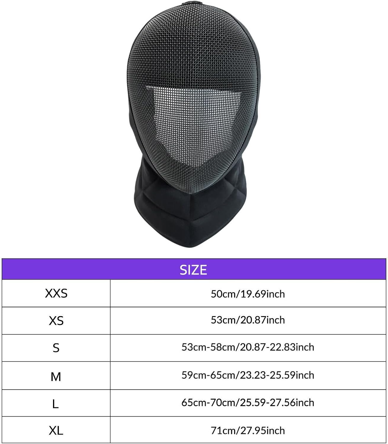 Colaxi Epee Fencing Helmet, Breathable Professional Stabproof for Sword Accessories, Masque Face Cover
