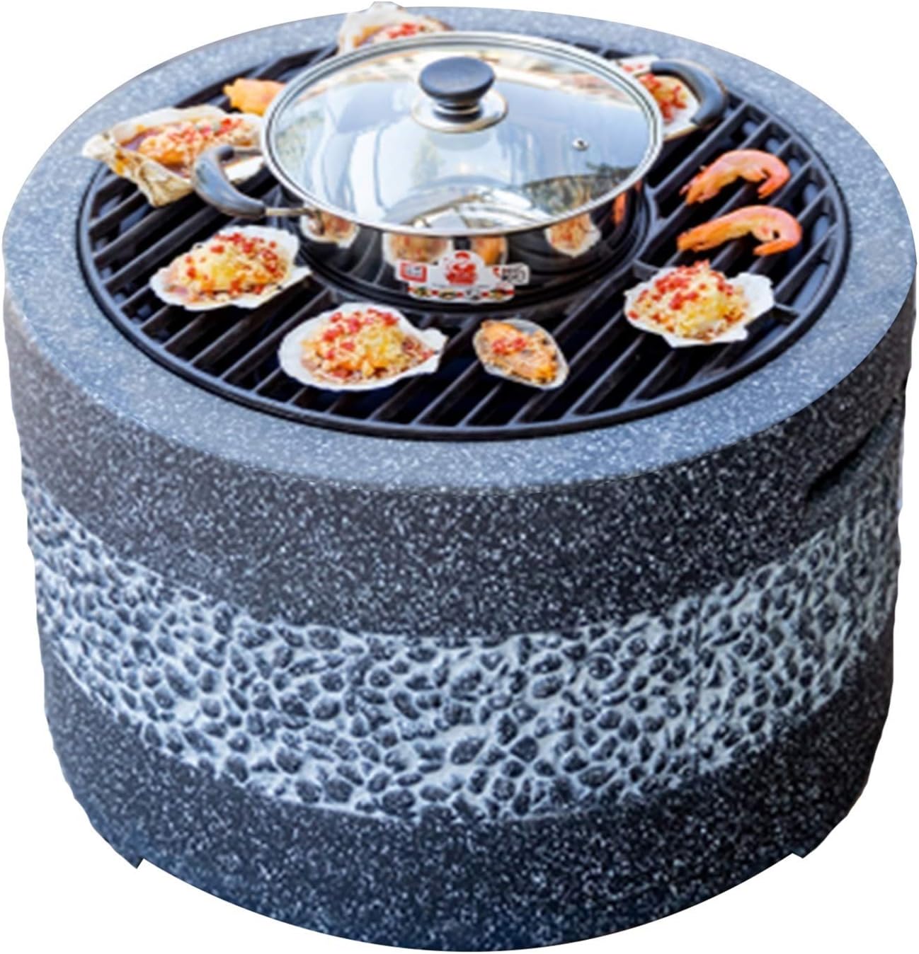 Fire Pits Outdoor Garden BBQ Grill Kit, Backyard Patio Garden Fireplace Camping Outdoor Heating, Campfire Picnic Cooking Fire Pit, 55.5cm/21.9