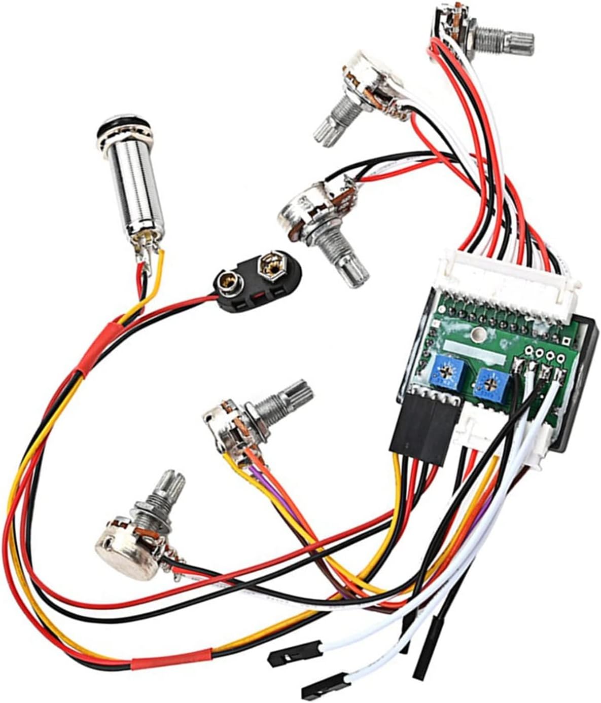 Guitar Wiring Harness 1 Set Active Preamp Wiring Harness Parts with Five Individual Potentiometers for Bass Guitar