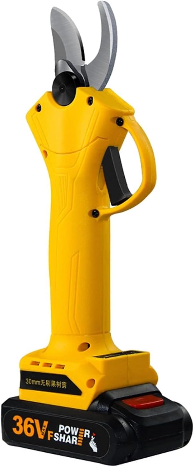 Electric Home Pruning Shears, Cordless Rechargeable, 30mm Cutting Diameter, Carbon Steel Blade, 1 Battery