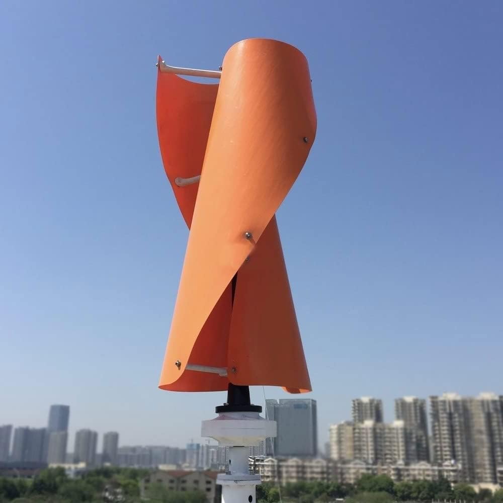 Vertical Wind Turbine Generator 100-400W, 24V/12V Efficient Wind Power System with Charge Controller & Dual Blades, Ideal for Home Energy Solutions