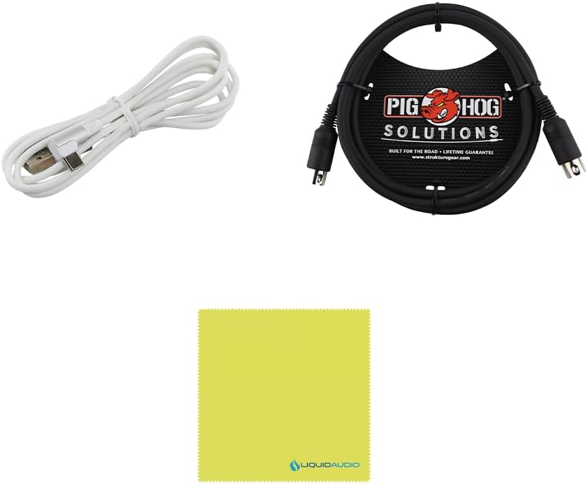 Arturia KeyLab 61 Essential mk3 MIDI Controller Bundle (White + MIDI Cable)