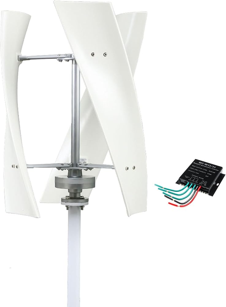 Wind Turbine 600W Vertical Axis Permanent Maglev Generator Power Generator 12V 24V 48V with Charge Controller for Home, Business,Street Lighting