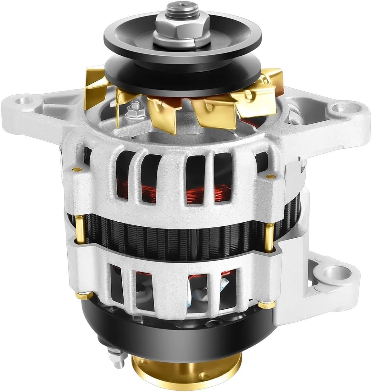 Wind Generator, Permanent Magnet Generator Two Wheel Motor for Charging and Lighting Agricultural Vehicles,for Home, Farm, RVs, Boats(1300w)