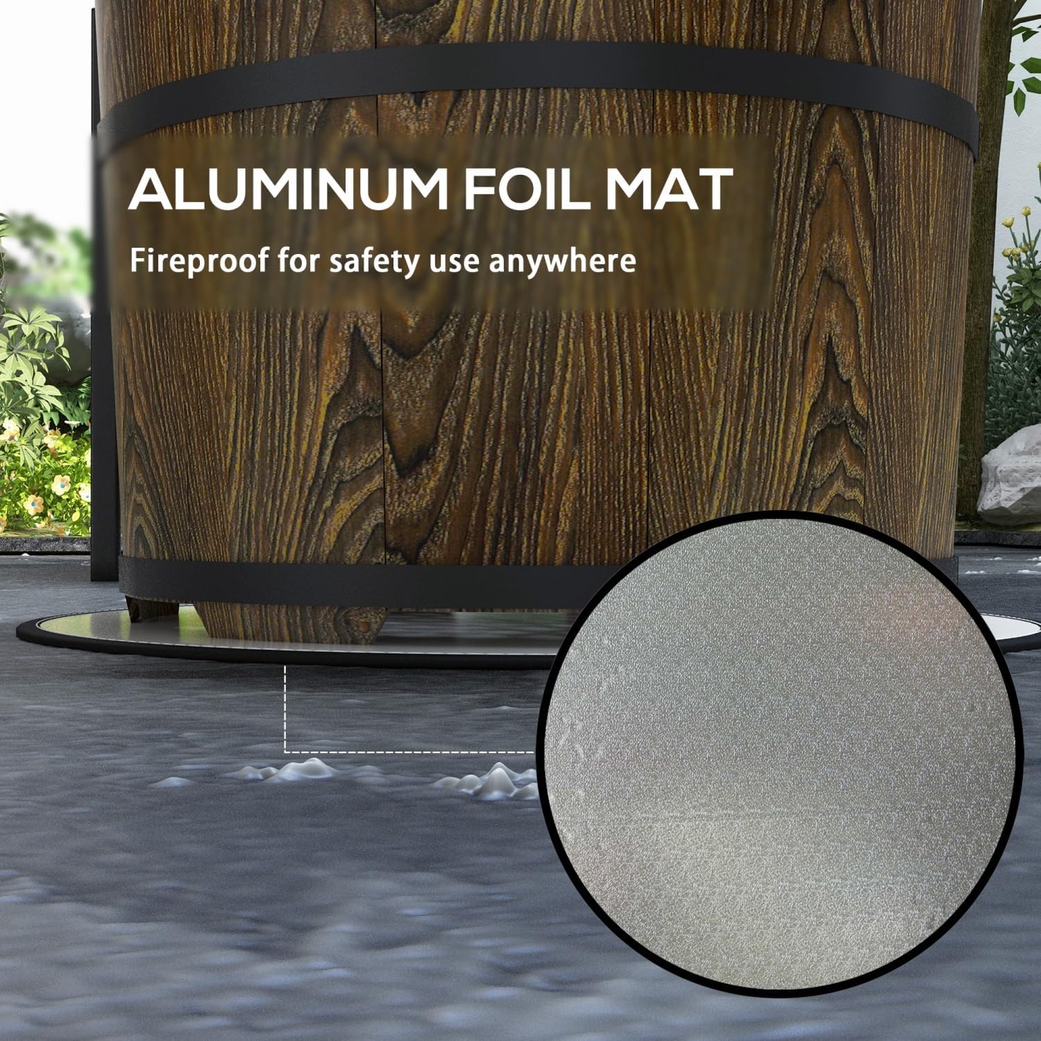 Smokeless Fire Pit with Fireproof Mat, 20