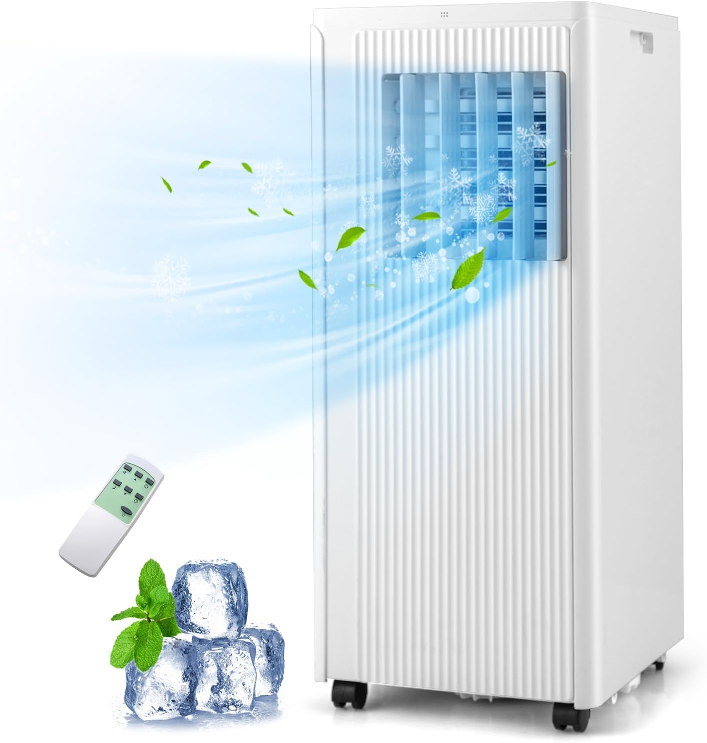 DORTALA Portable Air Conditioners 10000 BTU, Portable AC Unit with Cool, Fan & Dry Mode, Quiet Standing Air Conditioner with Remote, 24H Timer, Sleep Mode & Installation Kit, Cools up to 350 Sq. Ft