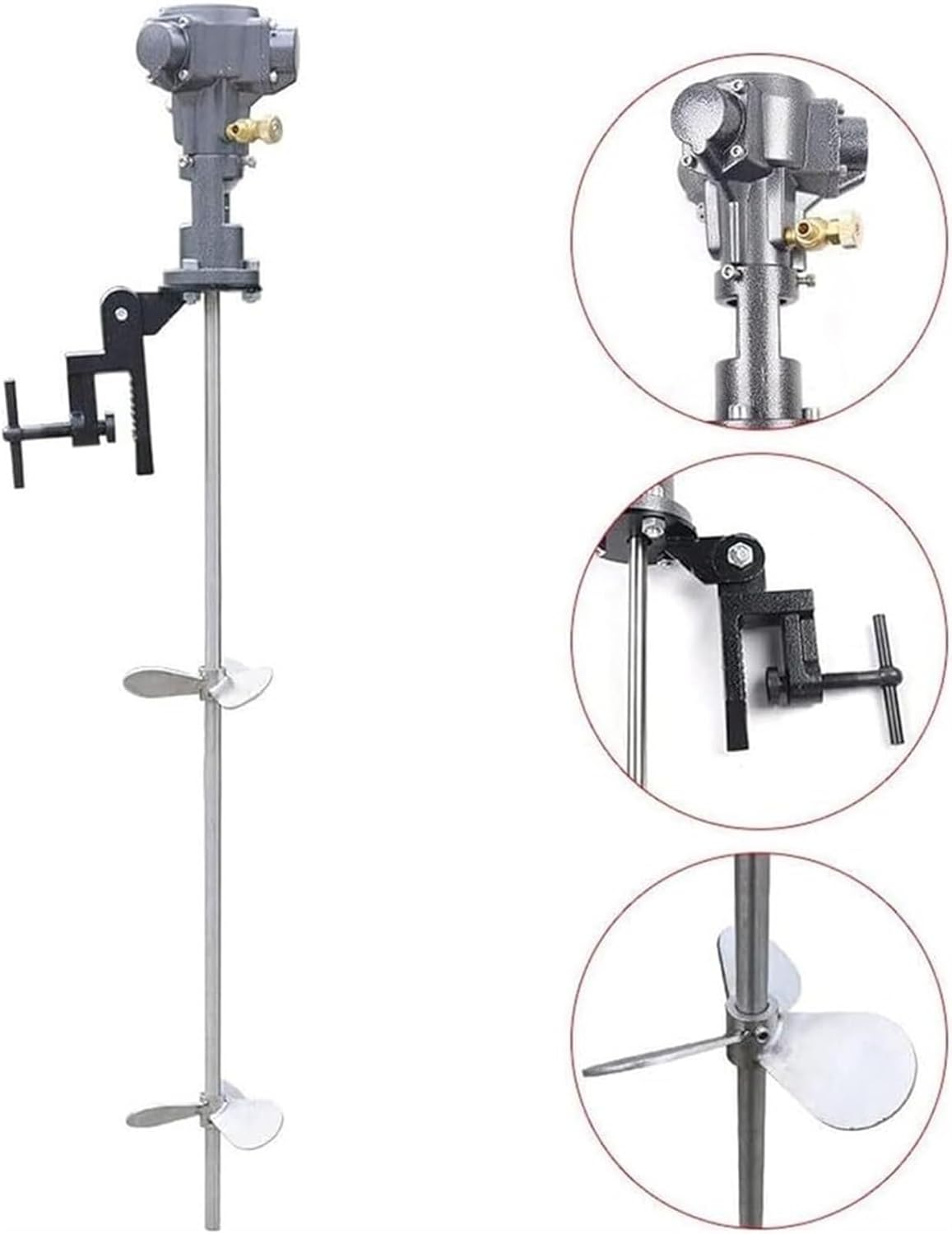 Pneumatic Paint Mixer Machine, 5 Gallon/20L Pneumatic Paint Mixer Machine, Ink Coating Mixing Tool with Bracket and Shaft for Paint,