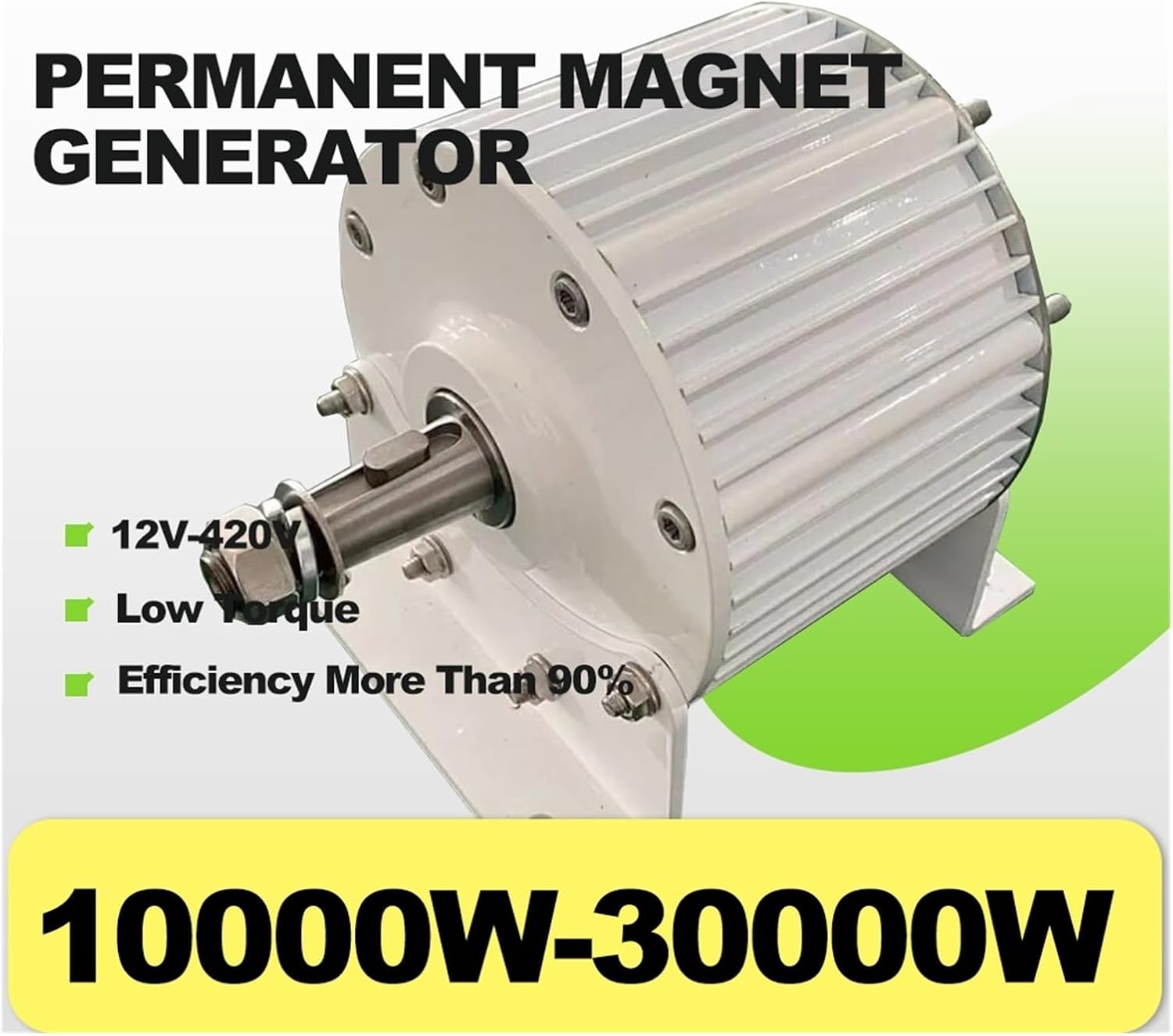 Wind Turbine Generator 30KW Gearless Permanent Magnet AC tors Use for Wind Water Turbine Low Starting Speed for Home(120V,20000W)
