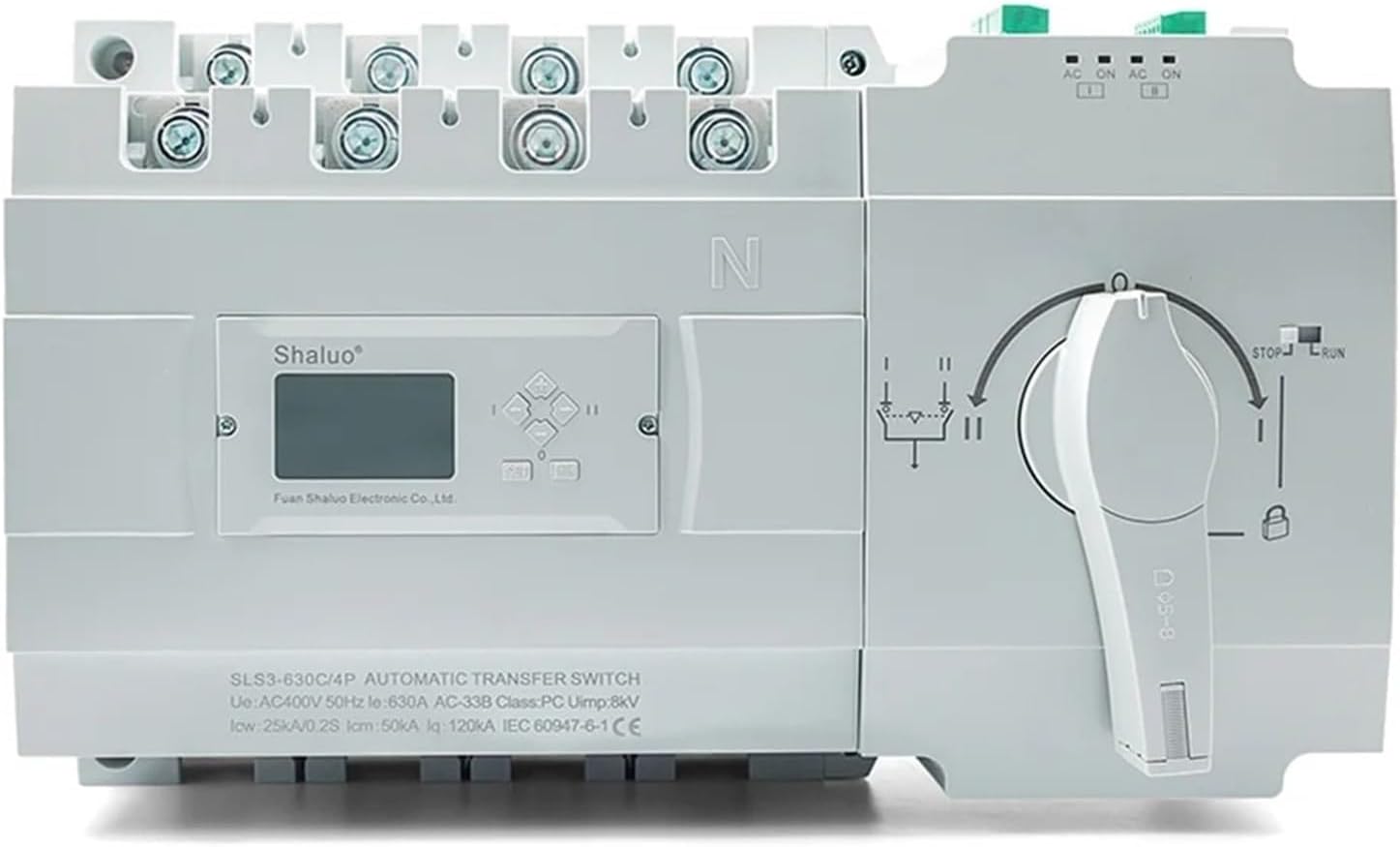 C Type ATS Dual Power Automatic Transfer Switch AC220V Diesel Generator Controller Auto Changeover Switch Converter(400A to 630A C Type)