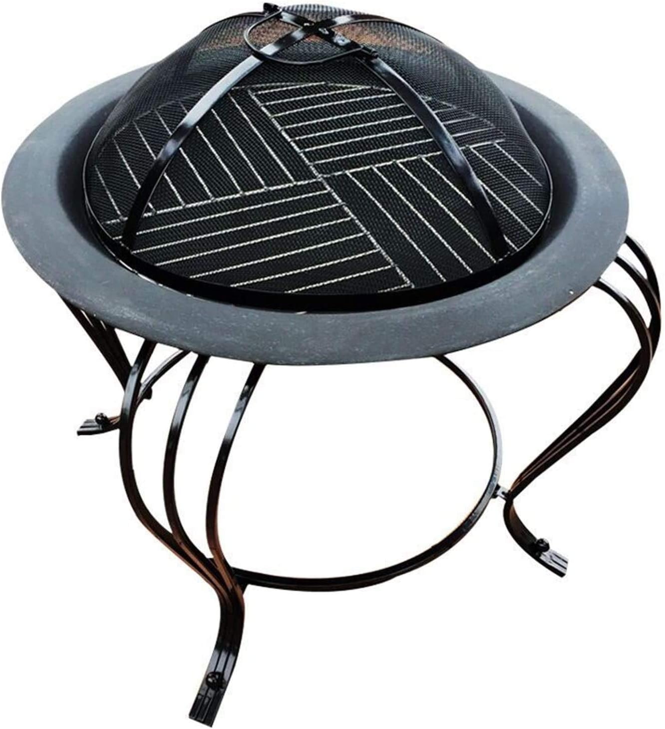 Fire Pits Outdoor Wood Burning Fire Pit Outdoor Fire Tables, Charcoal Barbecue Grill,Natural Wood Heating Fire Pit Bowl,