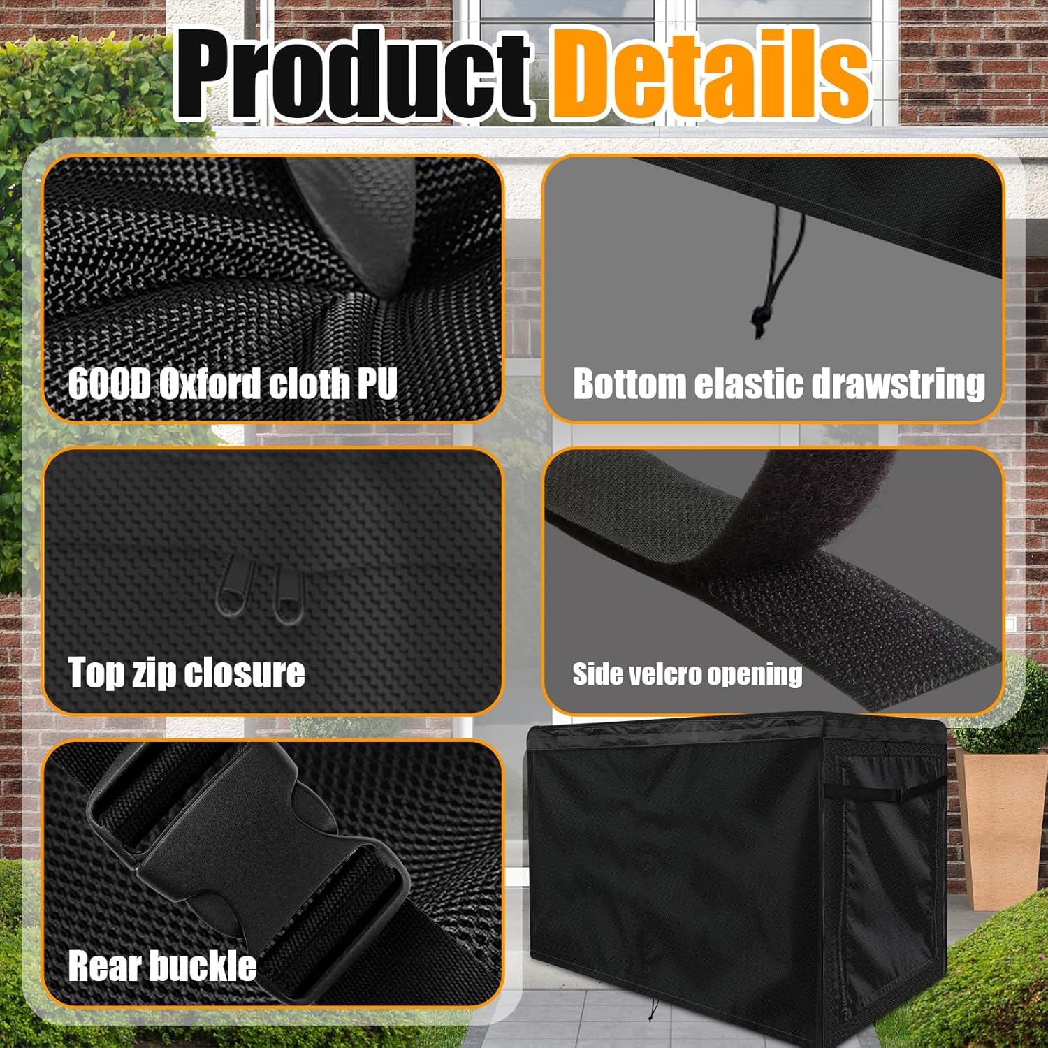 Generator Covers Fits for Generac 22kW Home Standby Generator, 600D Oxford Cloth Waterproof, Dustproof, and UV Resistant Home Generators Cover
