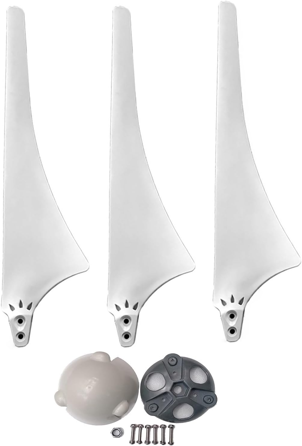 DIY Wind Turbine Blades With Hub And Cover, 580/630mm 3-Pack, Accessories For 3-Blade Horizontal Wind Turbines And Small Windmills(630mm)