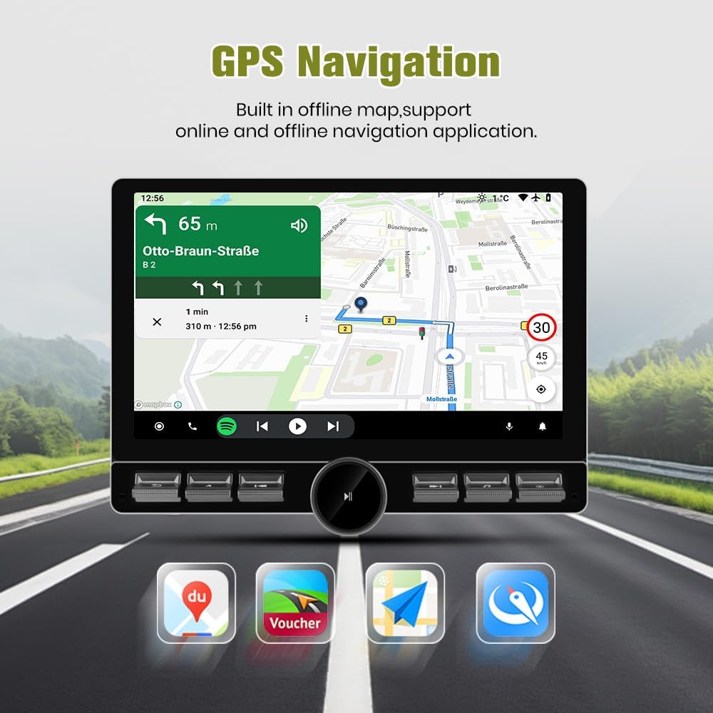 AWESAFE 10.6 Inch Car Radio Stereo Qualcomm [4+64GB] for Chevy Silverado GMC Sierra 2014-2018 Android 13 Head Unit with CarPlay Android Auto