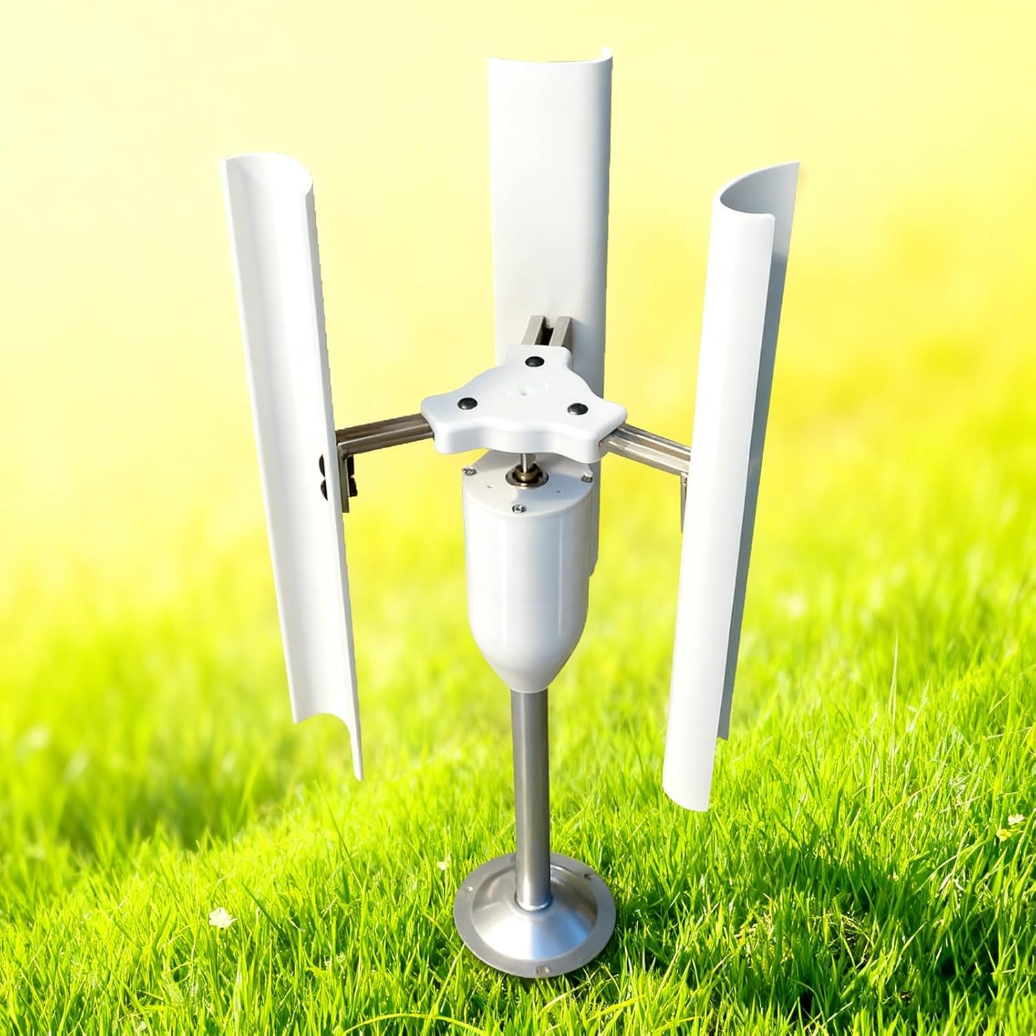 15V 3-Phase Permanent Magnet Generator, 20W Vertical Axis Wind Turbine Teach Model Aluminum Alloy + PVC For Interior Decoration, Scientific Experiment And Model Making(2PCS)