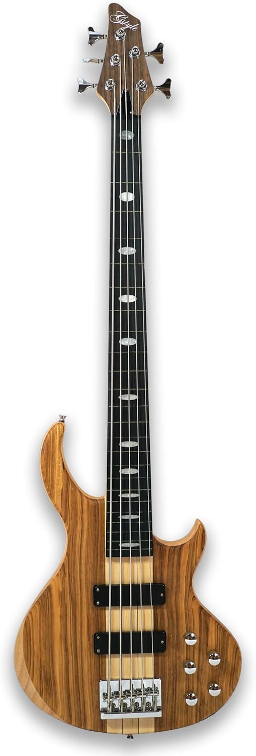 Fretless 5 String Electric Bass Guitar Millettia Laurentii+Okoume body