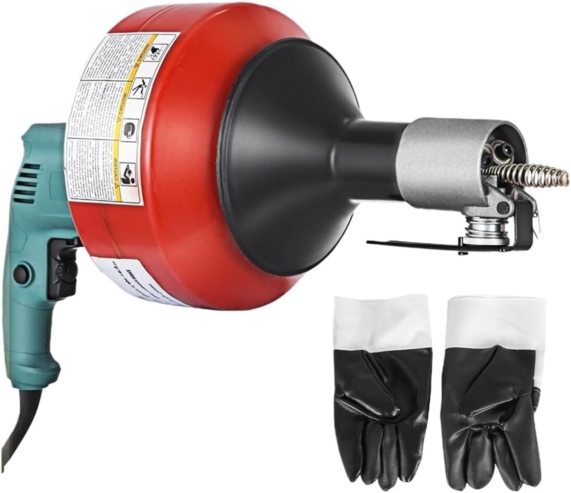 20-65mm Manual Pipe Unblocker Kitchen Sink Toilet Sewer Dredge Cleaning Clogs Machine 8M Handheld Electric Drain Cleaner