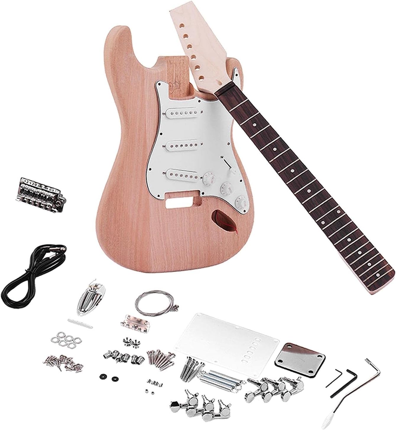 Unfinished Electric Guitar Kit Music Instruments for ST Style Electric Guitar Unfinished Electric Guitar Kit