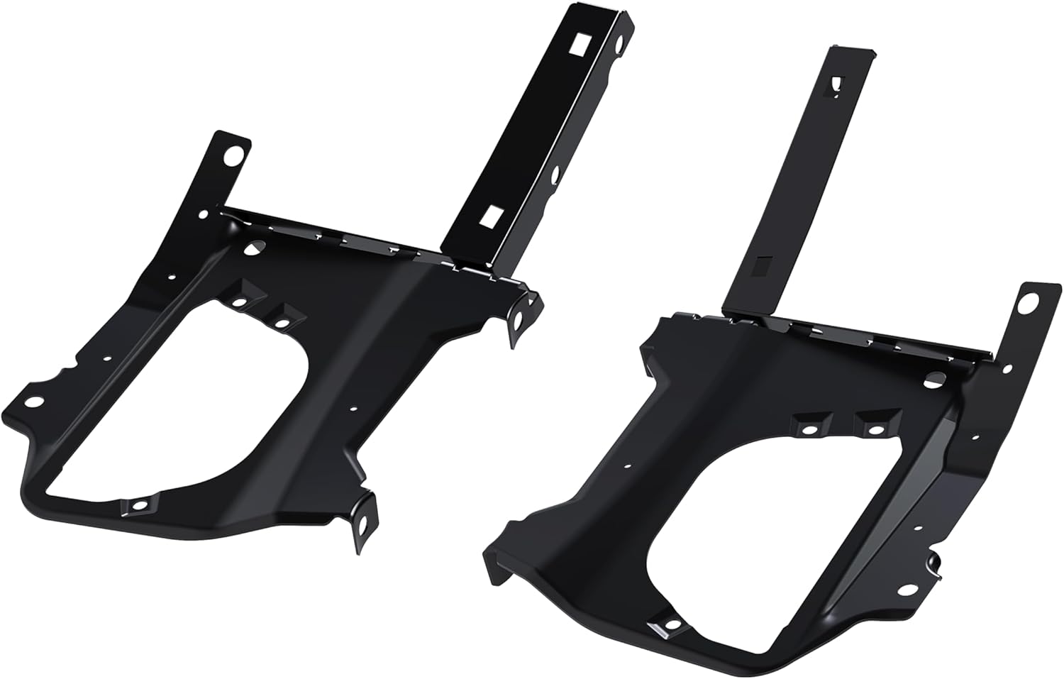 Front Bumper Brackets 1Pair Compatible with 2010-2018 Dodge Ram 2500 3500 4500 5500 Replacement for CH1061103 68064329AD 68064329AB Steel Powder Coated Black Left & Right