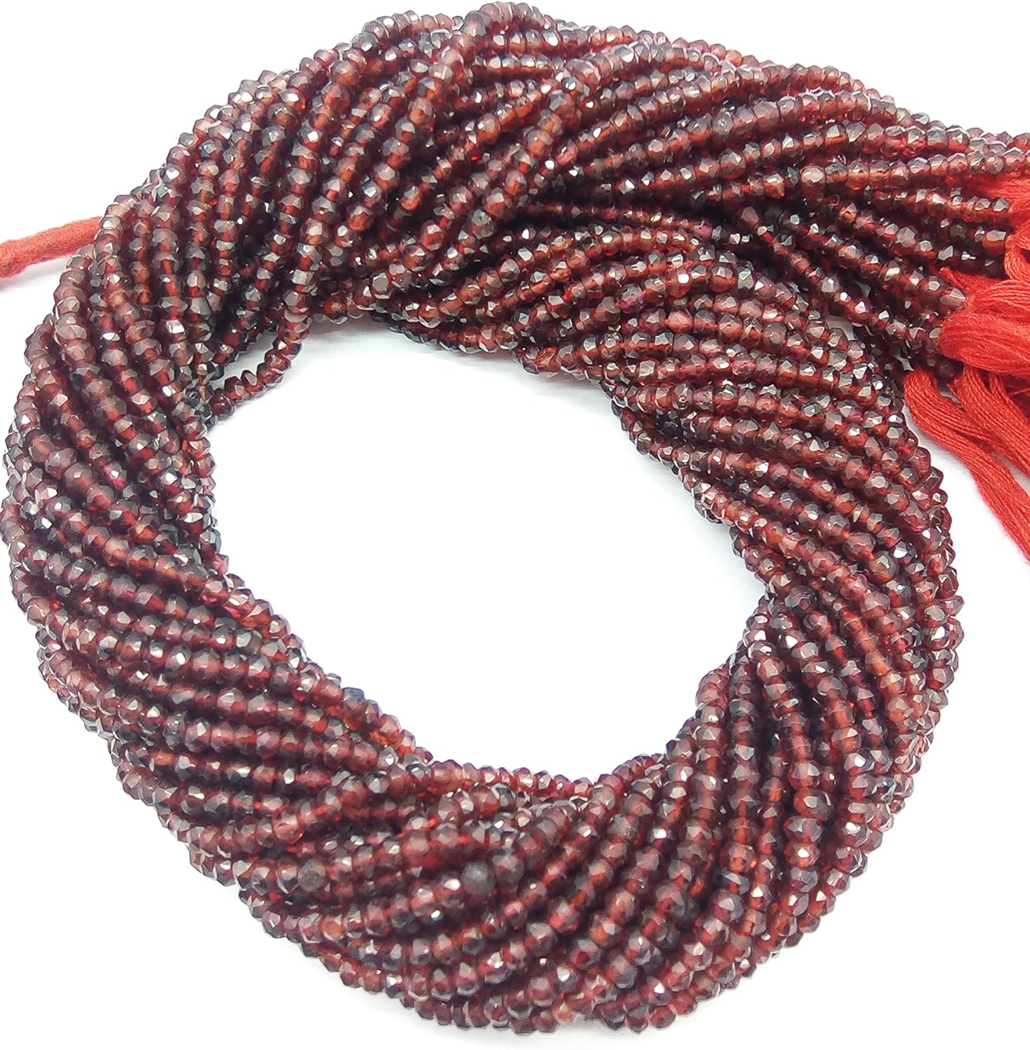 Wholesale 5 Strand 100% Natural Garnet 3mm 13.5