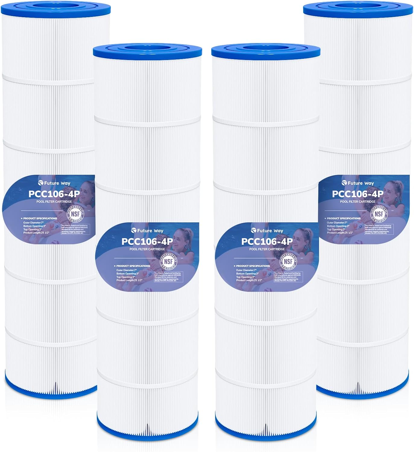 Future Way 4-Pack C4030 Pool Filter Cartridges Replacement for Hayward SwimClear C4030, C4025,C4020, Replace Hayward CX880XRE, Pleatco PA106, Unicel C-7488, 425sq.ft