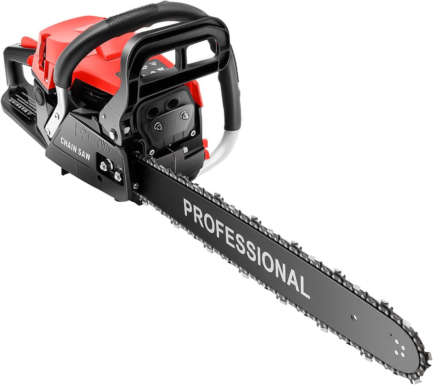 Gas Chainsaw 20 Inch 3.5HP Chain Saw Gas Power, 58CC 2 Stroke Hand-held Chain Saws Manual Start with Air-Cooling System 10500RPM for Trees Wood Farm Garden Ranch Forest Cutting